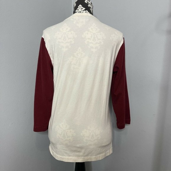 ralph lauren rugby small womens raglan white maroo - Picture 4 of 6